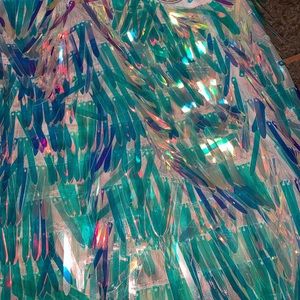 Dolls Kill club exx foil skirt wrap